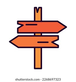 icono de signo de guía de flechas aislado