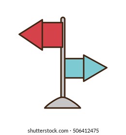 arrows guide way isolated icon vector illustration design