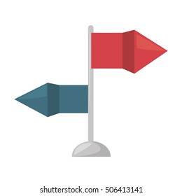 arrows guide way isolated icon vector illustration design