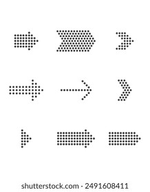 Flechas en semitonos grandes iconos de conjunto negro. Icono de flecha. Colección de Vector de flecha. Flecha. Cursor. Flechas simples modernas ilustración de stock
