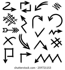 arrows, hand drawn arrows set 