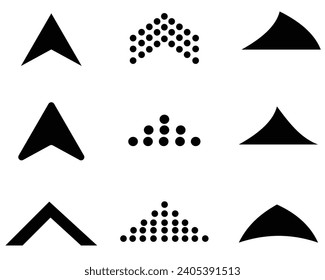Arrows head black set icons. Arrow icon. Arrow vector collection. Arrow.