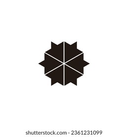 Arrows, hexagon geometric symbol simple logo vector
