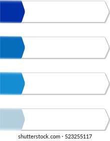 Arrows horizontal banner templates with blank space for your message. Colorful bookmarks for text. Graphic or website vector layout.