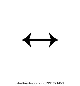 Arrows horizontal sign line vector icon. Direction sign
