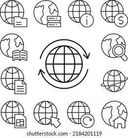 Icono de flechas en una colección con otros elementos