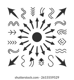 Arrows icon collection set vector illustration