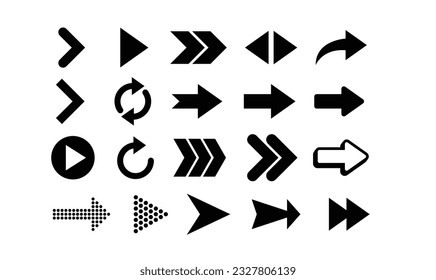 Arrows icon collection, vector illustration, cursor, modern arrows set, colorful arrows, black , red, green, blue, orange, signs of arrows direction, silhouette 