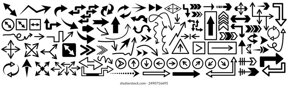 Arrows icon collection.Arrows symbols set. Vector 