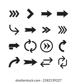 Arrows icon collections. Set of arrow vectors. Arrowheads shapes.