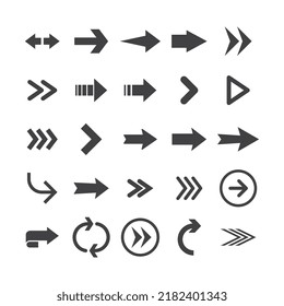 Arrows icon collections. Set of arrow vectors. Arrowheads shapes.