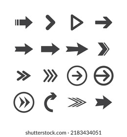 Arrows icon collections. Set of arrow vectors. Arrowheads shapes.
