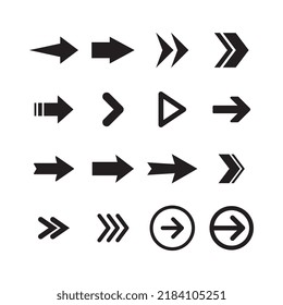 Arrows icon collections. Set of arrow vectors. Arrowheads shapes.