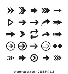 Arrows icon collections. Set of arrow vectors. Arrowheads shapes.