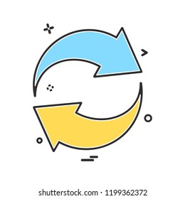 Arrows icon design vector