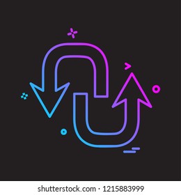 Arrows icon design vector