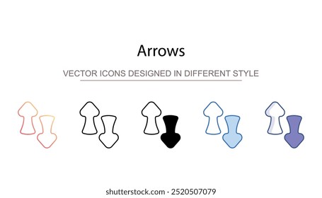 Arrows icon design with white background stock illustration