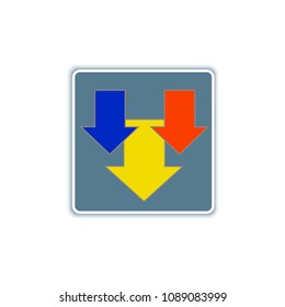Arrows icon. Different color. Vector.
