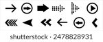 Arrows icon drawing element. Arrows set. Arrow icon. Arrow black colored. vector icon. Arrows vector collection. Vector illustration