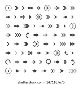 Arrows icon drawing element. Arrows set. Arrow icon. Arrow black colored. vector icon. Arrows vector collection. Vector illustration