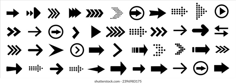 Arrows icon drawing element. Arrows set. Arrow icon. Arrow black colored. vector icon. Arrows vector collection. Vector illustration