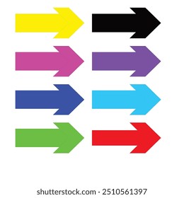 Elemento de dibujo de icono de flechas. Conjunto de flechas. Icono de flecha. Flecha de color negro. icono de Vector. Colección de Vector de flechas. Ilustración vectorial