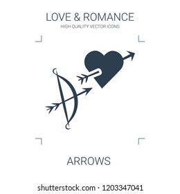 arrows icon. high quality filled arrows icon on white background. from love romance collection flat trendy vector arrows symbol. use for web and mobile