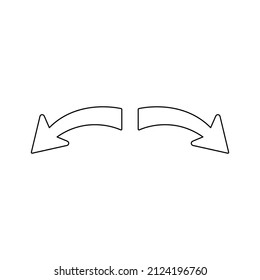 Arrows icon isolated on white background. Direction symbol modern, simple, vector, icon for website design, mobile app, ui. Vector Illustration