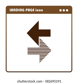 Arrows, icon . The left and right, icon for the landing page
