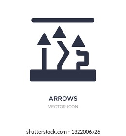 arrows icon on white background. Simple element illustration from Analytics concept. arrows sign icon symbol design.