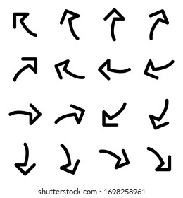 arrows icon on white background. Vector illustration. editable vector illustration. icon set