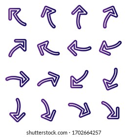 arrows icon on white background. Vector illustration. editable vector illustration. icon set