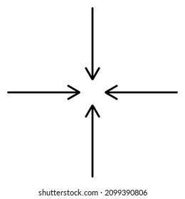 arrows icon on white background, vector illustration.