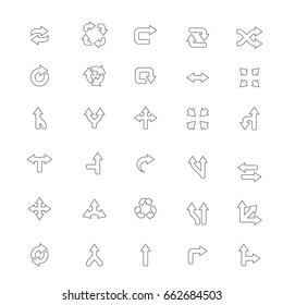 Arrows icon on white background vector illustrator.