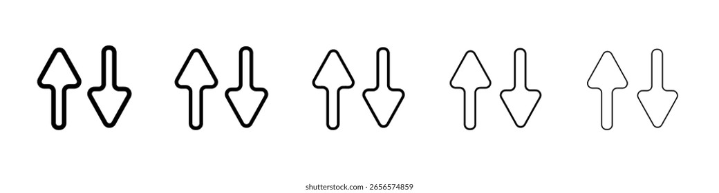 Icono de flechas contorno simple ilustración aislada