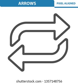 Arrows Icon. Professional, pixel perfect icon, EPS 10 format.