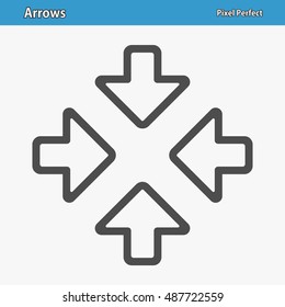 Arrows Icon. Professional, pixel perfect icons optimized for both large and small resolutions. EPS 8 format. 12x size for preview.