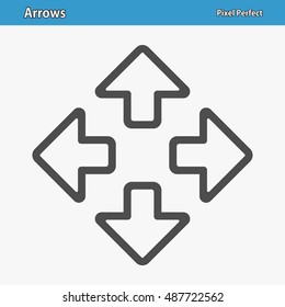 Arrows Icon. Professional, pixel perfect icons optimized for both large and small resolutions. EPS 8 format. 12x size for preview.