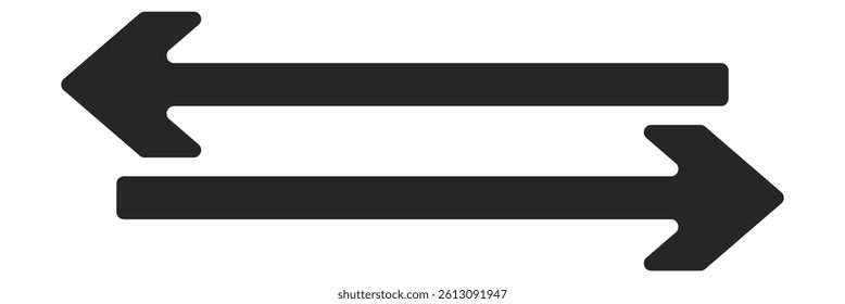 Arrows icon set. Black left right arrow.