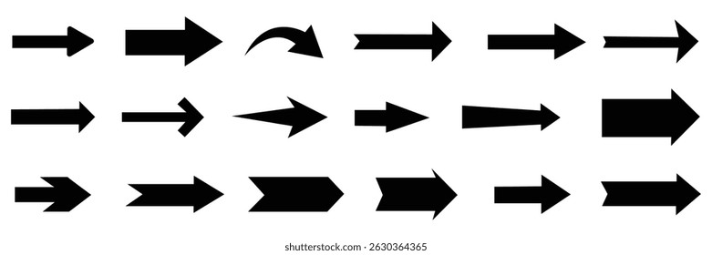 Arrows icon set. collection of Arrow icon. Arrow flat style vector isolated on white background. set of black vector arrows icons arrows