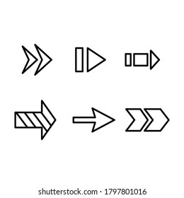 Arrows icon set collection vector