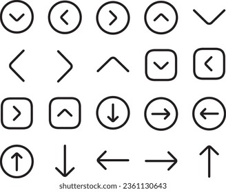 Arrows Icon Set is designed with a simple, clean, and fresh look with a modern style of rounded line icons. Arrows icons files that make it easier for you to use assets in user interface (UI) design p