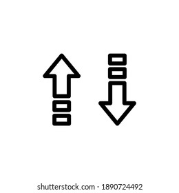 Arrows icon set. Down and up arrow. Set different arrows or web design. Arrow collection. Vector EPS 10. Isolated on white background.