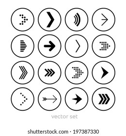 arrows icon set. Modern simple pictogram minimal, flat, solid, mono, monochrome, plain, contemporary style.