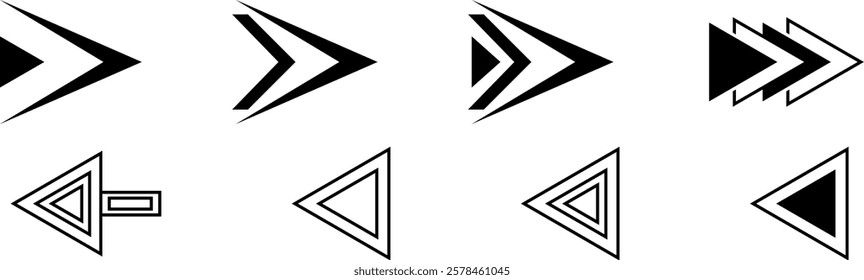 Arrows icon set. Vector. EPS 10. Arrows in flat style
