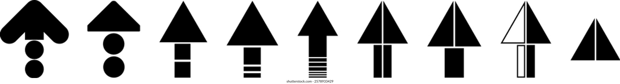 Arrows icon set. Vector. EPS 10. Arrows in flat style