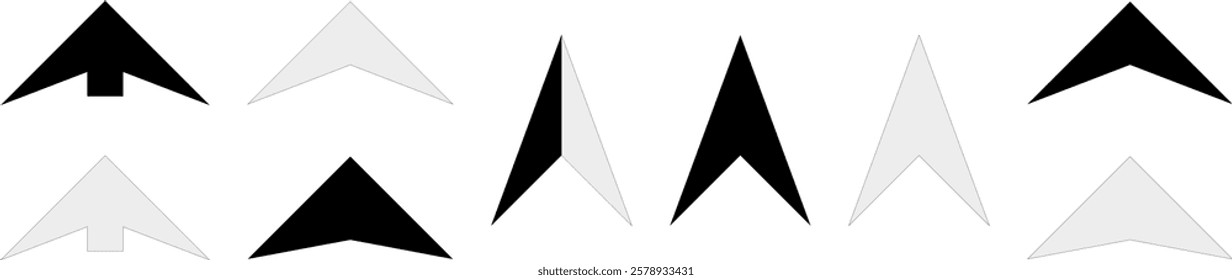 Arrows icon set. Vector. EPS 10. Arrows in flat style