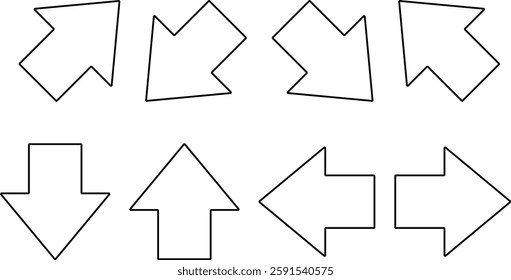 Arrows icon set. Vector. EPS 10. Arrows in flat style