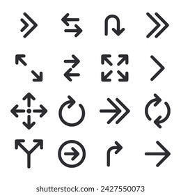Arrows icon set vector illustration