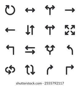 Arrows icon set vector illustration